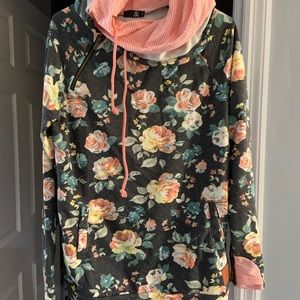 Double hooded sweatshirt